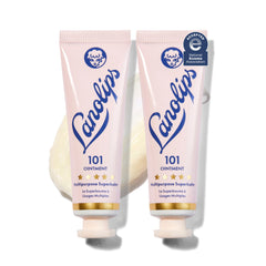 Lanolips 101 Ointment Duo packaging highlights a versatile lip and skin balm for dry areas