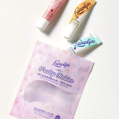 Lanolips Fruity Babies Trio strawberry balm close-up for daily moisture