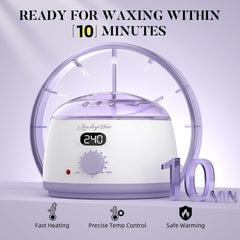 LANSLEYWAX dial closeup showing precise temperature control