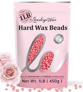 LANSLEYWAX pink hard wax beads packaging for at-home salon-quality waxing