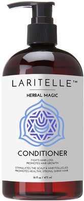Laritelle Organic Conditioner 16 oz bottle promotes detangling and smoother hair.