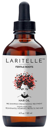 Laritelle organic hair loss bottle shown for fortifying scalp care and healthier-looking hair