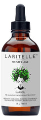 Laritelle Organic Hair Loss Prevention bottle pour supports scalp health and nourishes hair.