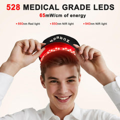 Laser Hair Growth Cap adjustable strap ensures a secure, comfortable fitting session.