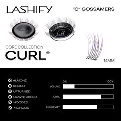 Lashify 14mm Ombre Purple Gossamer bundle demonstrates multiple length options for customizable looks.