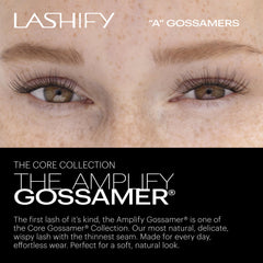 Lashify Amplify 14mm Ombre Blue Gossamer packaging shows refill convenience.