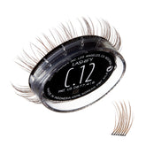 Lashify Curl 12mm Ash Gossamer lashes for a natural lift.