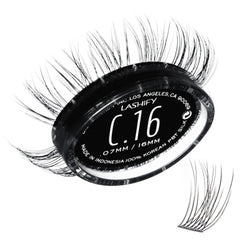 Lashify Curl 16mm Gossamer Black refill for a natural lift.