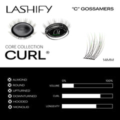 Lashify Ombre Green 12mm gossamer lashes offer lightweight definition
