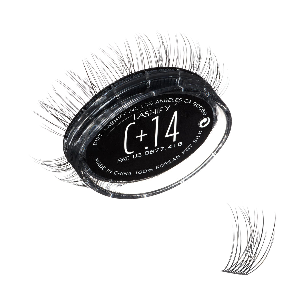 Lashify Curl Plus+ 14mm Black gossamer lashes for a natural lift