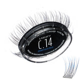 Lashify Ombre Blue Gossamer lashes in 14mm cartridge providing subtle color enhancement.