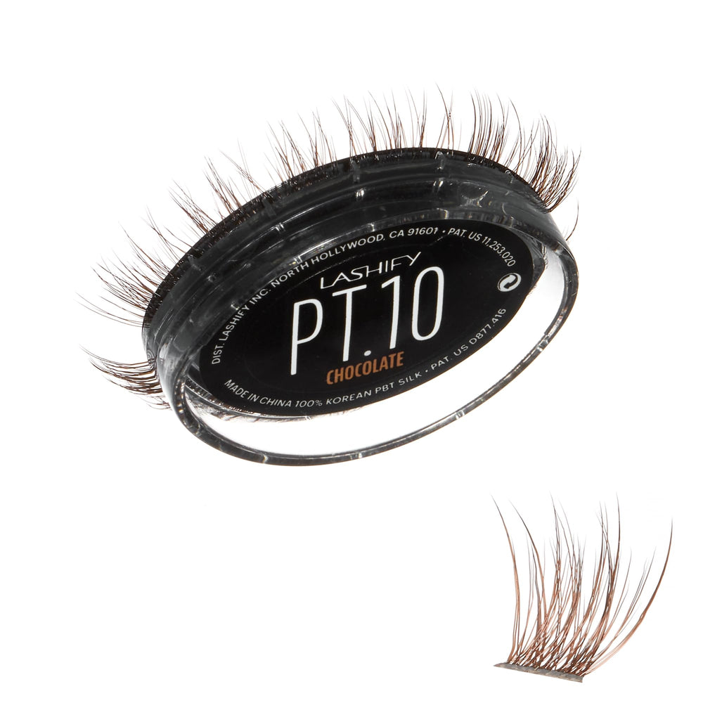 Lashify Plushy Tame 10mm Chocolate gossamer lashes for natural volume and DIY wear
