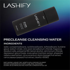 Lashify Pre-Cleanse Cleansing Water with spoolie prepping lashes before lash style