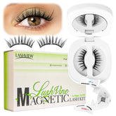 LASHVIEW magnetic eyelashes with applicator for quick, precise application.