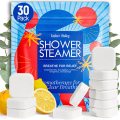 Lather Valley shower steamer eucalyptus aroma for a refreshing shower