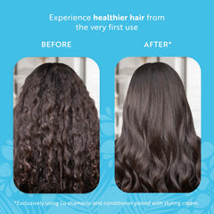 Impossible Keratin blend illustration reinforces hair from within.
