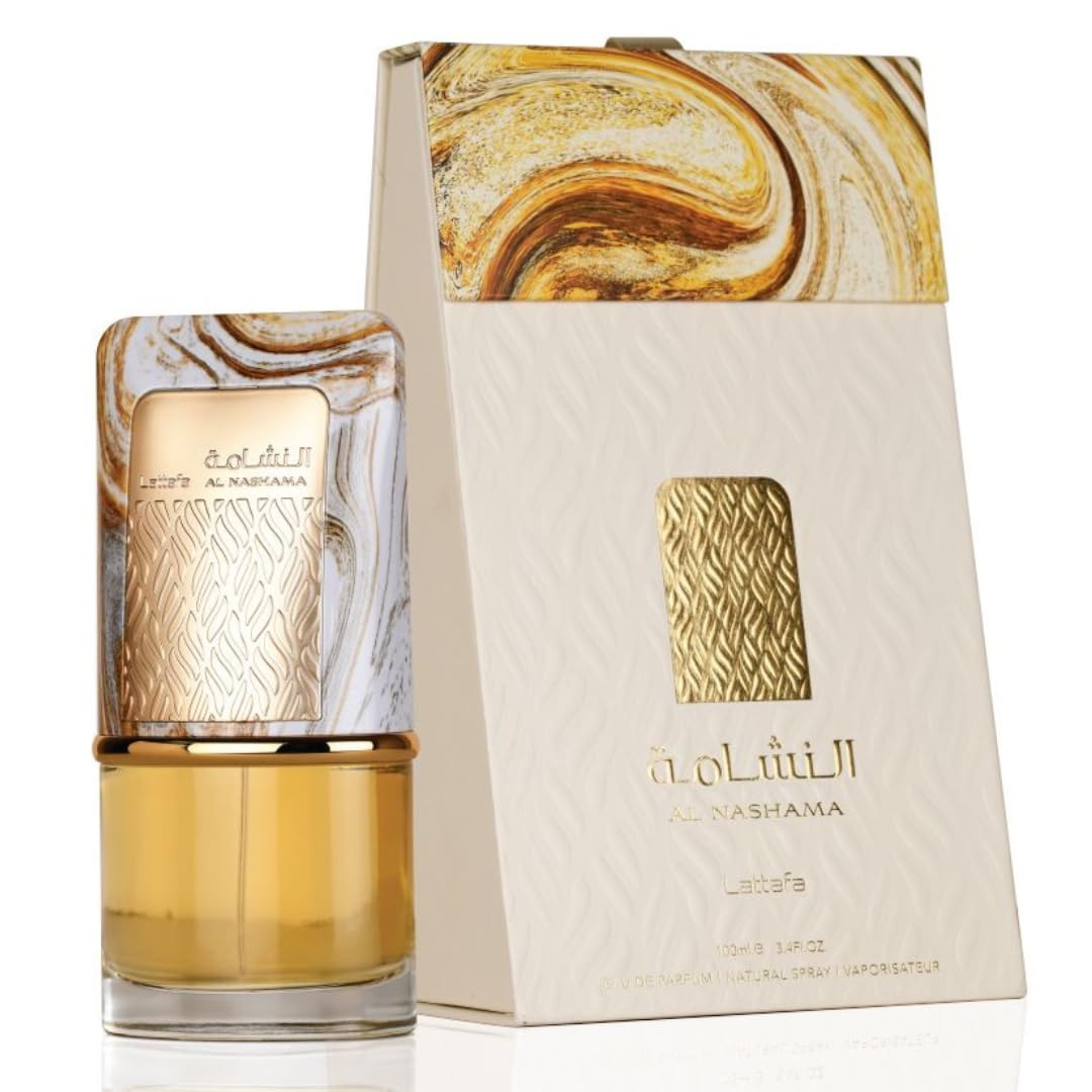 Lattafa Al Nashama bottle front view for premium unisex display
