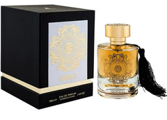 Lattafa Alhambra Karat bottle front showcases premium luxury and lasting fragrance.