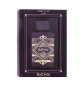 Lattafa Badee Al Oud Amethyst bottle front view, premium unisex fragrance ideal for daily wear.