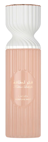 Lattafa Fakhar perfume mist bottle with orange blossom for a bright daytime scent that lasts