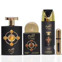 Lattafa Pride Al Qiam Gold EDP 0.65 oz bottle for travel touch-ups