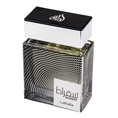 Lattafa Suqraat packaging box, premium presentation for gifting and personal collection.