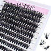 LAUBESS cluster lashes mixed length for customizable volume at home.