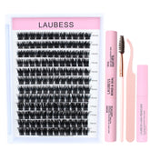 LAUBESS Lash Clusters Kit box ready for beginner DIY lash extensions.