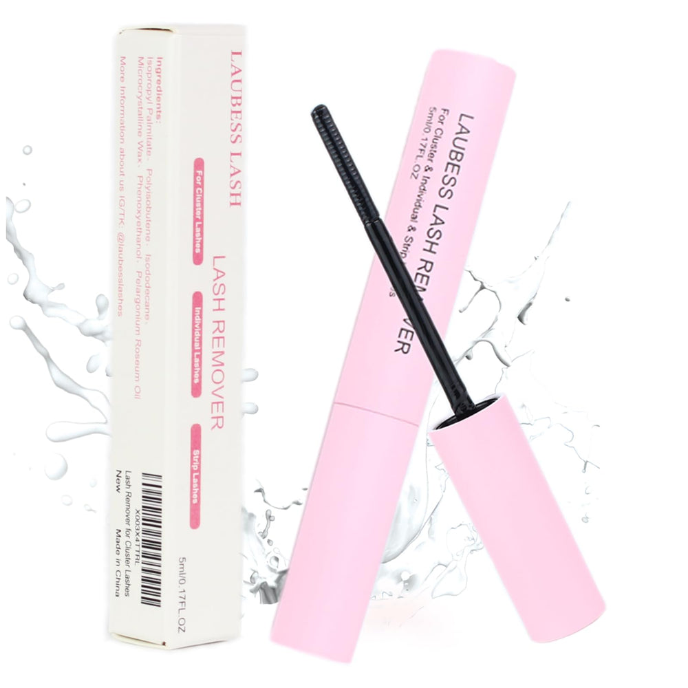 LAUBESS LASH Remover bottle for cluster lashes enables quick at-home removal.