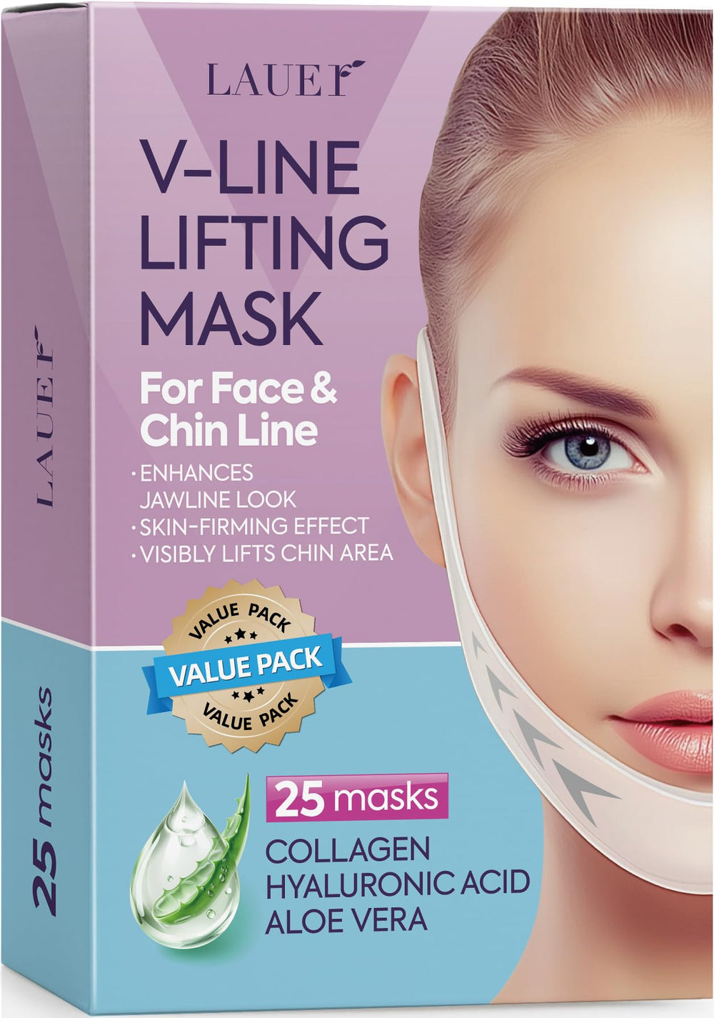 LAUER COSMETIC V-Line mask contours jawline for a sculpted look