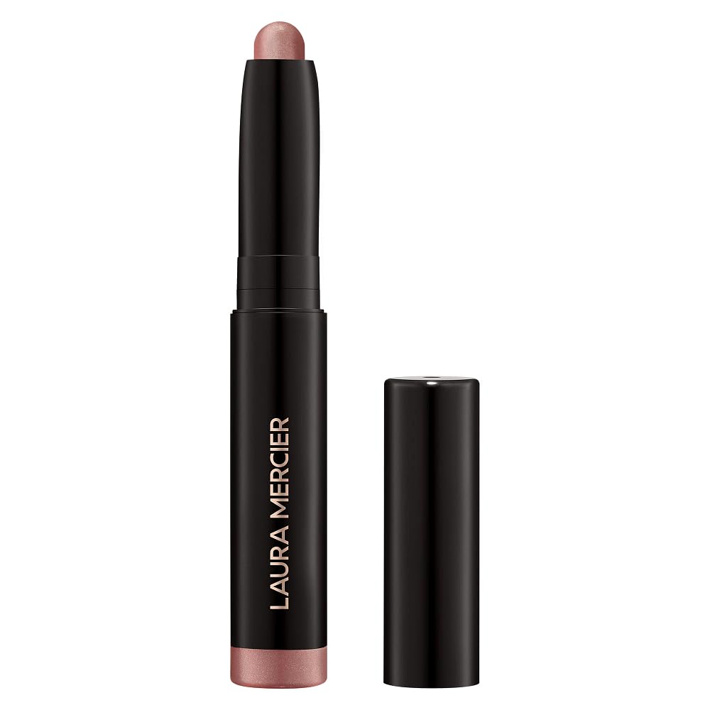 Laura Mercier Caviar Stick Eye Shadow Modern Rose cap demonstrates easy, travel-friendly application.