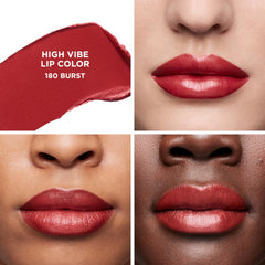 Application of Laura Mercier High Vibe Lip Color delivers smooth, hydrating wear