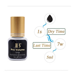 Lavalando IB Beauty Pro Volume Glue packaging highlights up to seven weeks wear.