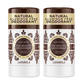 Lavanila Pure Vanilla deodorant stick front view with 2 oz size.