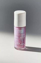 Lavender Stardust roll-on shimmer on the face for an easy, party-ready glow.