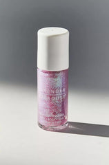 Lavender Stardust roll-on shimmer on the face for an easy, party-ready glow.