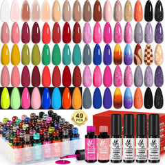 Lavender Violets 49-piece gel set front view for at-home manicure