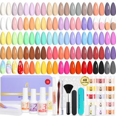Lavender Violets dip powder color collection for vibrant nail art options.