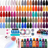 Lavender Violets kit contents shown for at-home gel manicure.