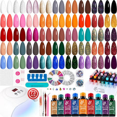 Lavender Violets kit contents shown for at-home gel manicure.