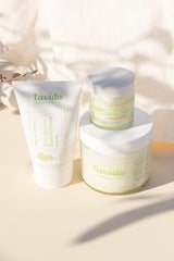 Lavido apply generously to towel-dried skin for quick absorption.