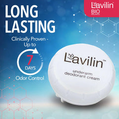 Lavilin Bio Balance underarm application view emphasizing long-lasting odor protection.