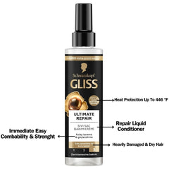Lavis Gliss label close-up highlighting Liquid Keratin repair for stronger hair.