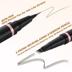 LAVONE brow pen ultra-precision tip defining sparse brows with realistic lines.