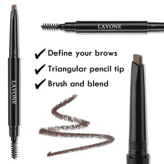 LAVONE soft brown brow pencil creates natural hair-like strokes
