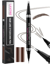 LAVONE eyebrow pen microblade tip creates natural hair-like strokes that last all day.