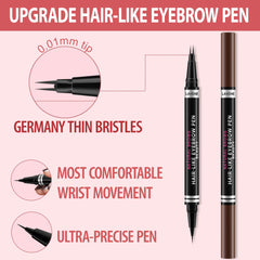 LAVONE eyebrow pen ultra-fine tip defines brows with precision for sparse areas.