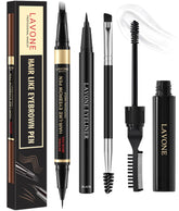 LAVONE eyebrow pencil kit with microblading-stroke precision for natural-looking brows