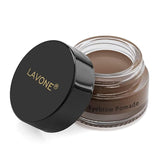 LAVONE Eyebrow Pomade jar closeup showing waterproof, long lasting hold