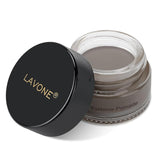 LAVONE Eyebrow Pomade waterproof jar provides all-day brow hold.
